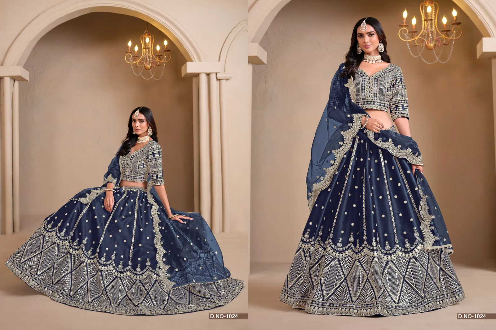 Nureh Mehvish Art Silk Designer Embroidery Lehenga Choli Wholesale Online